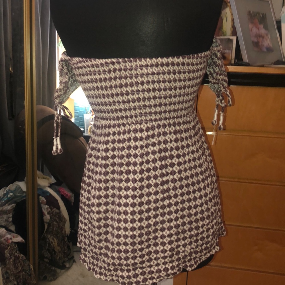 Skylar + Madison Strapless cap Sleeves Dress Med